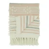 Saro Lifestyle Stripe Design Throw With Fringed Edges