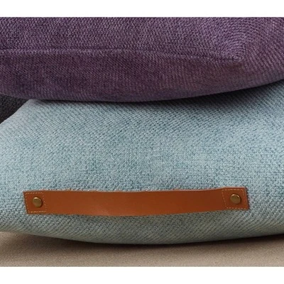 18"x18" Chenille With Handle Poly Filled Square Throw Pillow - Saro Lifestyle 2 18"x18" Chenille With Handle Poly Filled Square Throw Pillow - Saro Lifestyle - Image 2