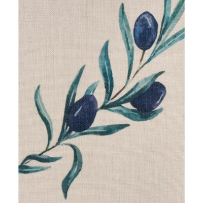 Saro Lifestyle Olive Branch Print Throw Pillow 2 Saro Lifestyle Olive Branch Print Throw Pillow - Image 2