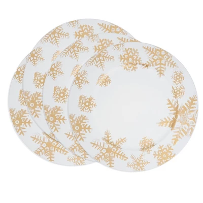 Saro Lifestyle Christmas Snowflake Charger Plate (Set Of 4) 2 Saro Lifestyle Christmas Snowflake Charger Plate (Set Of 4) - Image 2