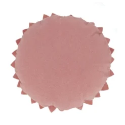 Saro Lifestyle Felt Flower Throw Pillow With Poly Filling, Rose, 13" Round