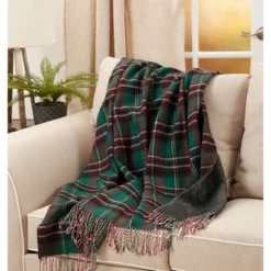 50"x60" Reversible Plaid Throw Blanket Green - Saro Lifestyle 5 50"x60" Reversible Plaid Throw Blanket Green - Saro Lifestyle -Winter Glow Store GUEST 8dda8574 c09c 47a5 9200 0d3eae674fc4