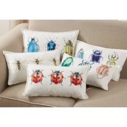 12"x20" Lady Bugs Poly Filled Throw Pillow White - SARO: Indoor Decorative Cushion, Forest Animal Design 5 12"x20" Lady Bugs Poly Filled Throw Pillow White - SARO: Indoor Decorative Cushion, Forest Animal Design -Winter Glow Store GUEST 8e93c8b1 1e3b 47a3 8943 b326cfa0e99c