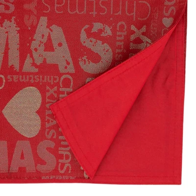 Saro Lifestyle Christmas Runner, Red, 16" X 72" 1 Saro Lifestyle Christmas Runner, Red, 16" X 72"