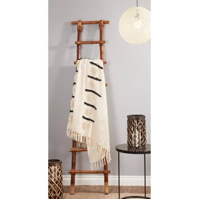 50"x60" Dash Dot Tufted Design Throw Blanket - Saro Lifestyle 3 50"x60" Dash Dot Tufted Design Throw Blanket - Saro Lifestyle - Image 3