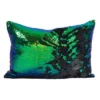 Saro Lifestyle Reversible Sequin Mermaid Poly Filled Throw Pillow