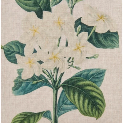 Saro Lifestyle Gardenia Pillow - Poly Filled, 18" Square, Natural 2 Saro Lifestyle Gardenia Pillow - Poly Filled, 18" Square, Natural - Image 2