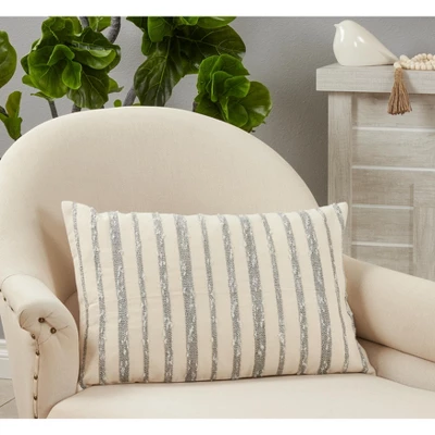 Saro Lifestyle Saro Lifestyle Modern Pillow Cover With Thin Striped Design 2 Saro Lifestyle Saro Lifestyle Modern Pillow Cover With Thin Striped Design - Image 2