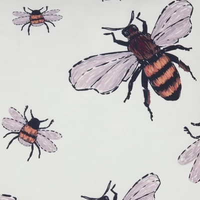 Saro Lifestyle Adorable Bumble Bee Outdoor Pillow With Poly Fill, 18"x18", Off-White 2 Saro Lifestyle Adorable Bumble Bee Outdoor Pillow With Poly Fill, 18"x18", Off-White - Image 2