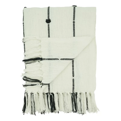 Saro Lifestyle Cotton Throw With Knotted Design 1 Saro Lifestyle Cotton Throw With Knotted Design