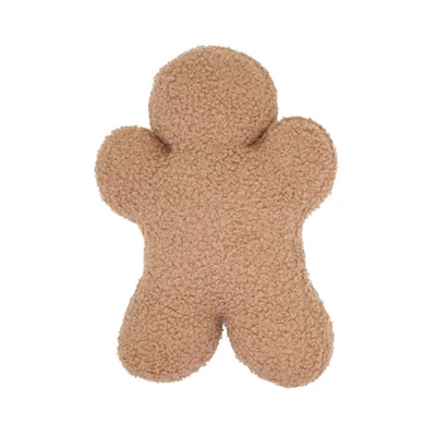 Saro Lifestyle Gingerbread Man Poly Filled Throw Pillow, 9"x12", Brown 1 Saro Lifestyle Gingerbread Man Poly Filled Throw Pillow, 9"x12", Brown