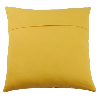 Saro Lifestyle Sugar Skull Decorative Pillow Cover, Yellow, 18" 1 Saro Lifestyle Sugar Skull Decorative Pillow Cover, Yellow, 18"