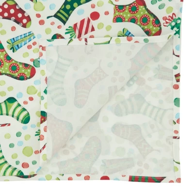 Saro Lifestyle Christmas Stockings Holiday Table Runner 1 Saro Lifestyle Christmas Stockings Holiday Table Runner