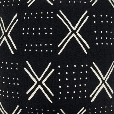 Saro Lifestyle Mudcloth Decorative Pillow Cover, Black, 22" 2 Saro Lifestyle Mudcloth Decorative Pillow Cover, Black, 22" - Image 2