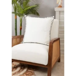20"x20" Oversize Minimalist Chic Chunky Whip Stitch Poly Filled Square Throw Pillow White - Saro Lifestyle 3 20"x20" Oversize Minimalist Chic Chunky Whip Stitch Poly Filled Square Throw Pillow White - Saro Lifestyle -Winter Glow Store GUEST 9dbf3a89 5f76 4eb4 b724 e2b12d4bb0cc