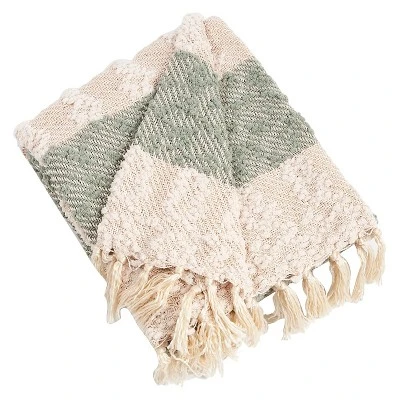 50"x60" Nubby Design Striped Throw Blanket - Saro Lifestyle 3 50"x60" Nubby Design Striped Throw Blanket - Saro Lifestyle - Image 3