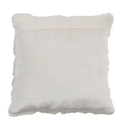 Saro Lifestyle Smocked Velvet Decorative Pillow Cover, Beige, 20"