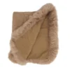 Saro Lifestyle Wildly Cozy Llama Fur Throw Blanket With Lamb Fur Border