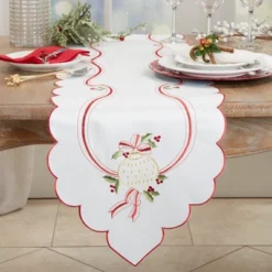 Saro Lifestyle Embroidered Table Runner With Christmas Design 6 Saro Lifestyle Embroidered Table Runner With Christmas Design -Winter Glow Store GUEST a3e21817 bacc 4bfa ac08 a9aea589c6cf