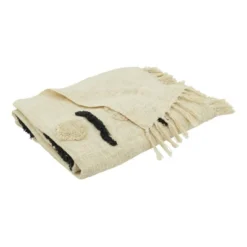 50"x60" Dash Dot Tufted Design Throw Blanket - Saro Lifestyle