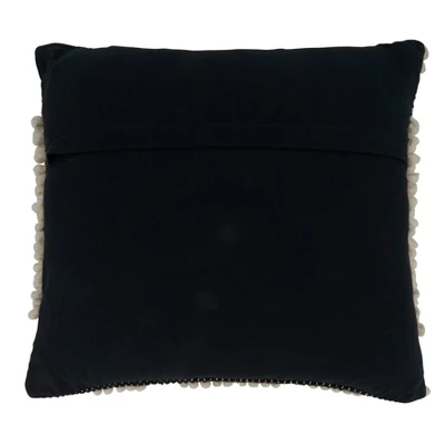 18"x18" Woven With Arrow Design Knitted Square Throw Pillow Cover Black/White - Saro Lifestyle 1 18"x18" Woven With Arrow Design Knitted Square Throw Pillow Cover Black/White - Saro Lifestyle