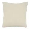 Saro Lifestyle Pom Pom Applique Decorative Pillow Cover, Ivory, 18"