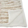 50"x60" Foil Print Faux Fur Throw Blanket Gold - Saro Lifestyle