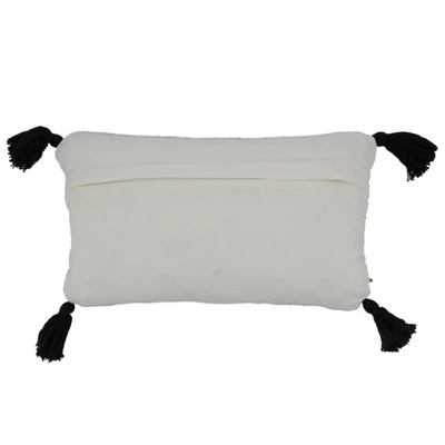 Saro Lifestyle Saro Lifestyle Striped Tassel Decorative Pillow Cover 1 Saro Lifestyle Saro Lifestyle Striped Tassel Decorative Pillow Cover