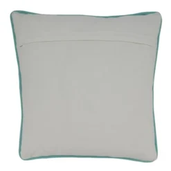 Saro Lifestyle Beaded Flower Decorative Pillow Cover, Blue, 16"