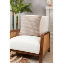 20"x20" Oversize Woven Wonder Dashed Poly Filled Square Throw Pillow Gray - Saro Lifestyle 3 20"x20" Oversize Woven Wonder Dashed Poly Filled Square Throw Pillow Gray - Saro Lifestyle -Winter Glow Store GUEST a7db577d 80a1 4b42 8093 eee66e6914a6