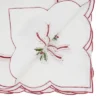 Saro Lifestyle Embroidered Tablecloth With Christmas Motifs