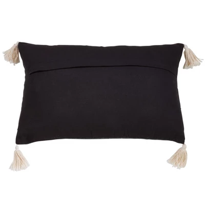 Saro Lifestyle Tri-Line Frayed Decorative Pillow Cover 1 Saro Lifestyle Tri-Line Frayed Decorative Pillow Cover