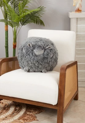 Saro Lifestyle Wooly Warmth Baby Lamb Poly Filled Throw Pillow 2 Saro Lifestyle Wooly Warmth Baby Lamb Poly Filled Throw Pillow - Image 2