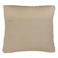 18"x18" Down Filled Jute Chindi Square Throw Pillow Natural - Saro Lifestyle: Modern Indoor Decor, Duck Feather Fill, Zippered