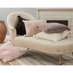 18"x18" Poly-Filled Faux Rabbit Fur Square Throw Pillow - Saro Lifestyle 8 18"x18" Poly-Filled Faux Rabbit Fur Square Throw Pillow - Saro Lifestyle -Winter Glow Store GUEST ac05ad80 9c51 49ae b44e 6cbdc67d7469