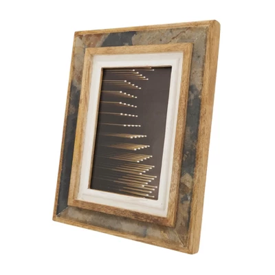 Saro Lifestyle Contemporary Wood And Slate Photo Frame 3 Saro Lifestyle Contemporary Wood And Slate Photo Frame - Image 3