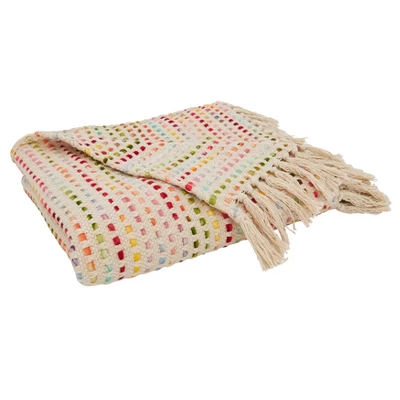Saro Lifestyle Tasseled Throw With Confetti Design 3 Saro Lifestyle Tasseled Throw With Confetti Design - Image 3