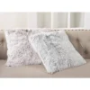 White Juneau Two-Tone Faux Fur Throw Pillow (18") - Saro Lifestyle