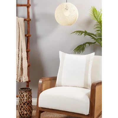 Saro Lifestyle Saro Lifestyle Band Design Throw Pillow Cover 2 Saro Lifestyle Saro Lifestyle Band Design Throw Pillow Cover - Image 2