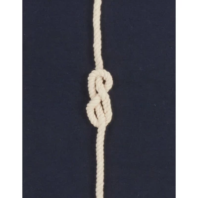 20"x20" Oversize Down Filled Knotted Rope Square Throw Pillow Navy - Saro Lifestyle 2 20"x20" Oversize Down Filled Knotted Rope Square Throw Pillow Navy - Saro Lifestyle - Image 2