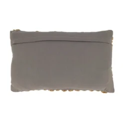 12"x20" Oversize Rope Design Poly Filled Lumbar Throw Pillow Gray - Saro Lifestyle