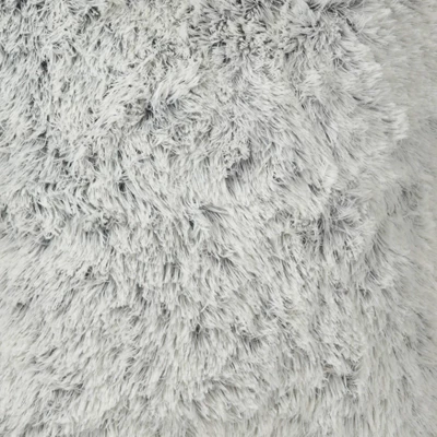 White Juneau Two-Tone Faux Fur Throw Pillow (18") - Saro Lifestyle 2 White Juneau Two-Tone Faux Fur Throw Pillow (18") - Saro Lifestyle - Image 2