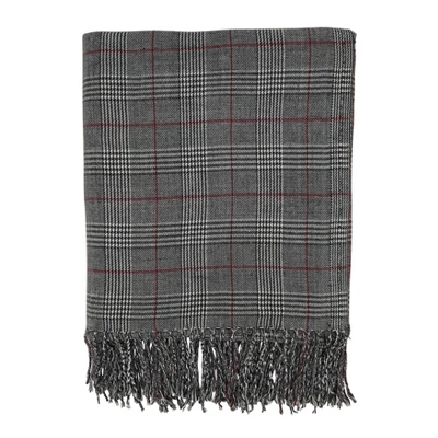50"x60" Traditional Plaid Throw Blanket - Saro Lifestyle 1 50"x60" Traditional Plaid Throw Blanket - Saro Lifestyle