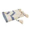 50"x60" Luxe Striped Tassel Throw Blanket - Saro Lifestyle