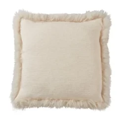 Saro Lifestyle Luxurious Linen Poly Filled Throw Pillow With Plush Lamb Fur Border 9 Saro Lifestyle Luxurious Linen Poly Filled Throw Pillow With Plush Lamb Fur Border -Winter Glow Store GUEST b50af9a3 dab7 46b7 bd2a d8153d262b69