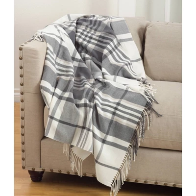 Gray Plaid Design Throw (50"X60") 2 Gray Plaid Design Throw (50"X60") - Image 2