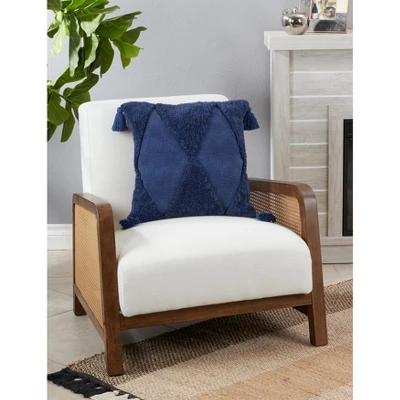 Saro Lifestyle Saro Lifestyle Tassel Design Tufted Diamond Pillow Cover 2 Saro Lifestyle Saro Lifestyle Tassel Design Tufted Diamond Pillow Cover - Image 2