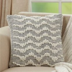 18"x18" Textured Chevron Design Square Throw Pillow Cover Blue - Saro Lifestyle 6 18"x18" Textured Chevron Design Square Throw Pillow Cover Blue - Saro Lifestyle -Winter Glow Store GUEST ba5db4fc 1808 4765 9c8f c1c234bbdbc3