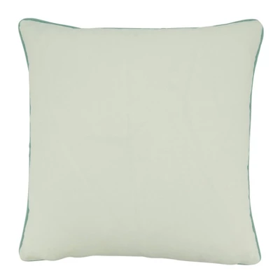 18"x18" Coral Design With Poly Filling Square Throw Pillow Aqua Blue - Saro Lifestyle 1 18"x18" Coral Design With Poly Filling Square Throw Pillow Aqua Blue - Saro Lifestyle