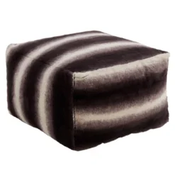 Saro Lifestyle Floor Pouf With Animal Print Faux Fur Design 8 Saro Lifestyle Floor Pouf With Animal Print Faux Fur Design -Winter Glow Store GUEST bb76a4ed 6648 40f4 8ea2 ee57616e8e6b